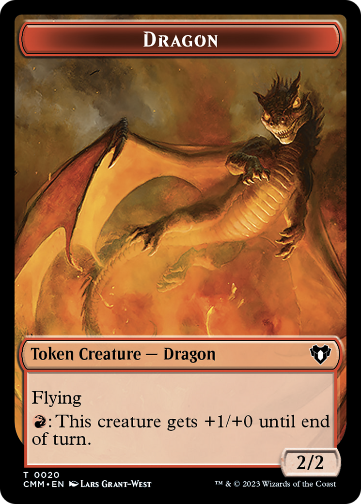 Servo // Dragon (0020) Double-Sided Token [Commander Masters Tokens] | Fandemonia Ltd