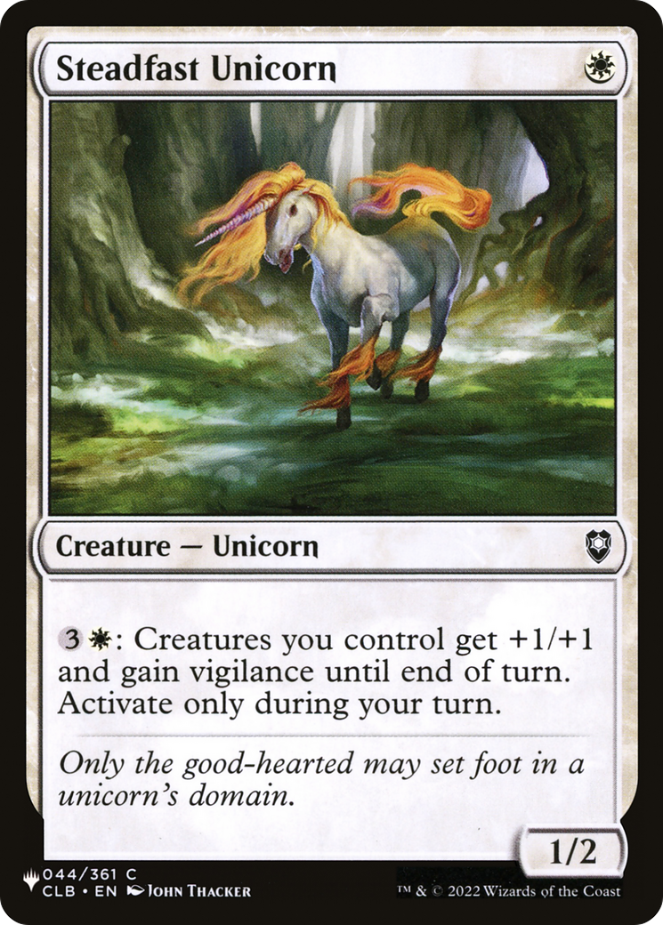 Steadfast Unicorn [The List] | Fandemonia Ltd