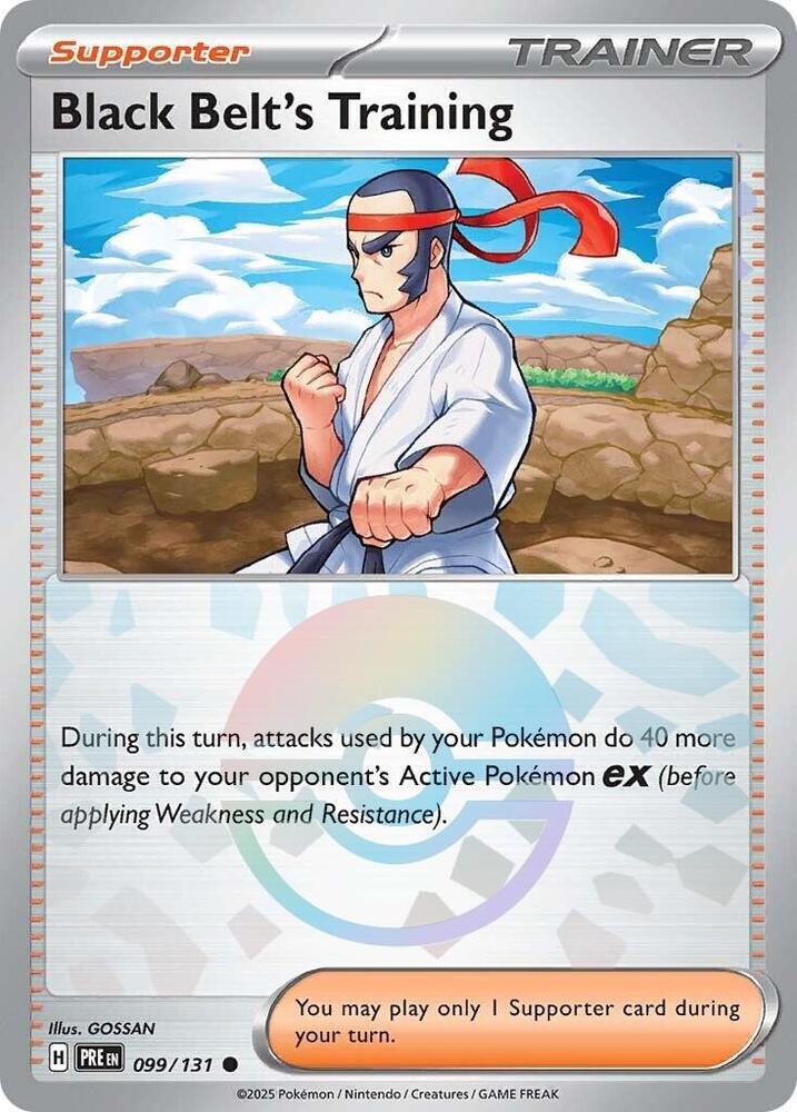 Black Belt's Training (099/131) (Poke Ball Pattern) [Scarlet & Violet: Prismatic Evolutions] | Fandemonia Ltd