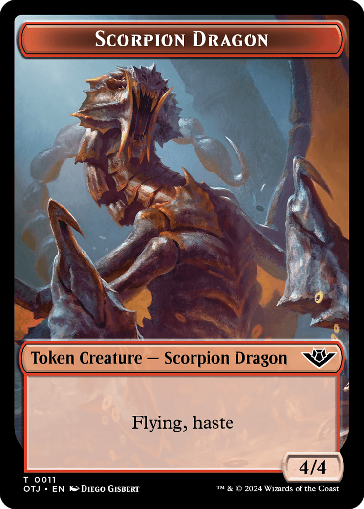 Scorpion Dragon Token [Outlaws of Thunder Junction Tokens] | Fandemonia Ltd