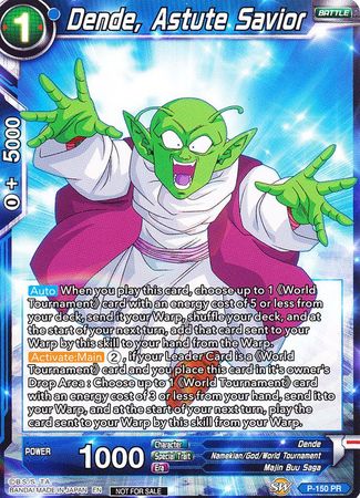 Dende, Astute Savior (Power Booster) (P-150) [Promotion Cards] | Fandemonia Ltd