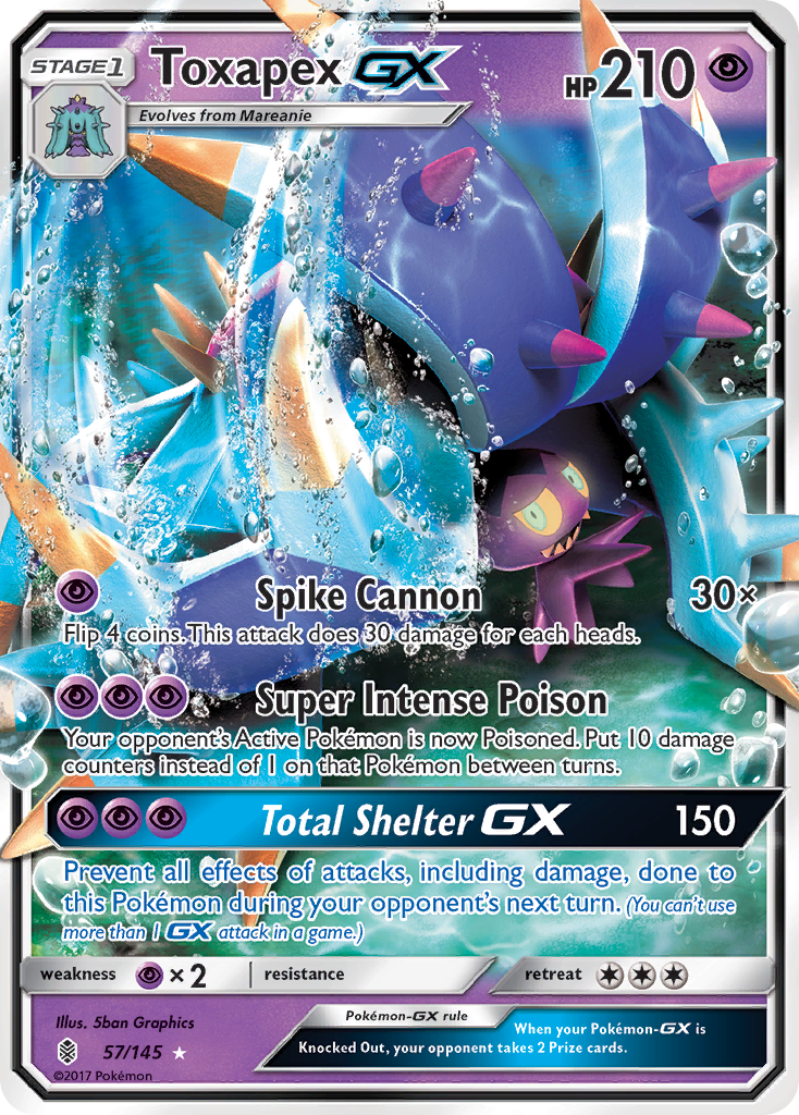 Toxapex GX (57/145) [Sun & Moon: Guardians Rising] | Fandemonia Ltd