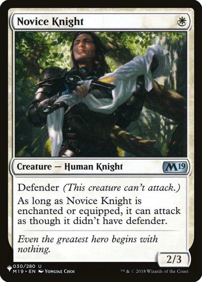 Novice Knight [The List] | Fandemonia Ltd