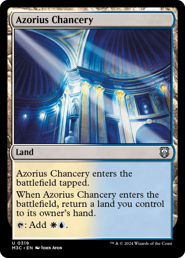 Azorius Chancery (Ripple Foil) [Modern Horizons 3 Commander] | Fandemonia Ltd