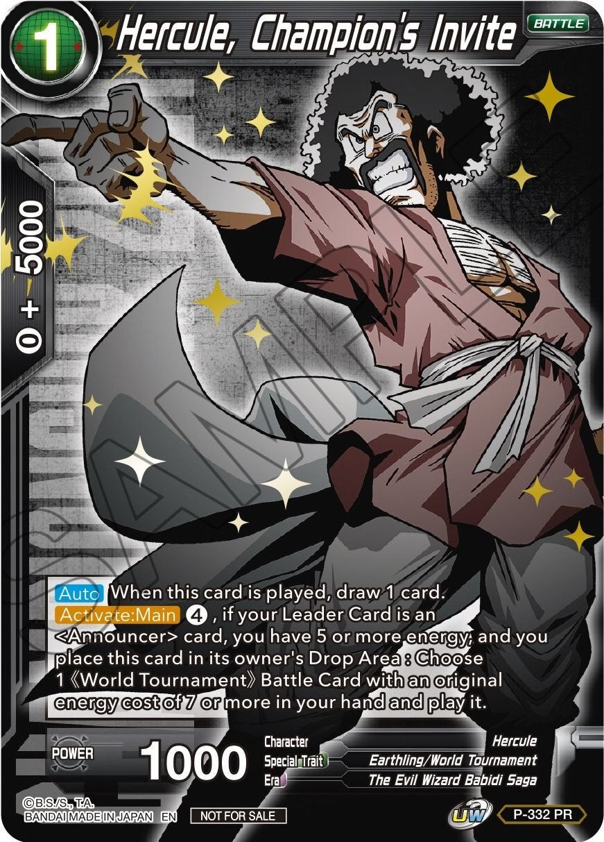 Hercule, Champion's Invite (Gold Stamped) (P-332) [Tournament Promotion Cards] | Fandemonia Ltd