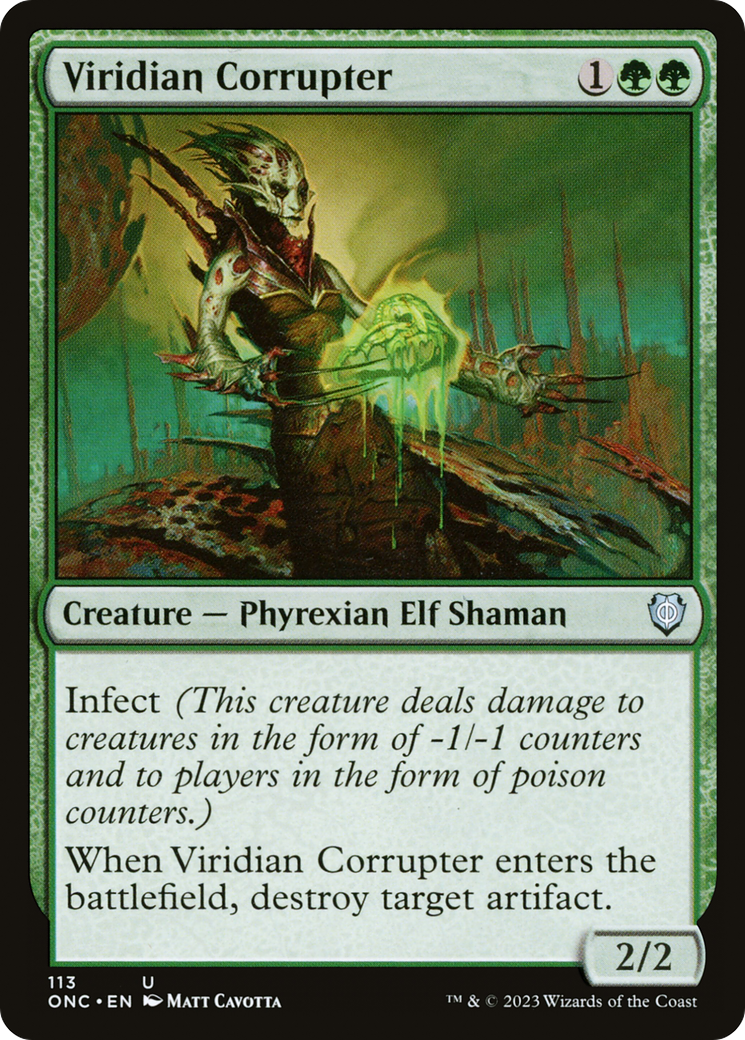 Viridian Corrupter [Phyrexia: All Will Be One Commander] | Fandemonia Ltd