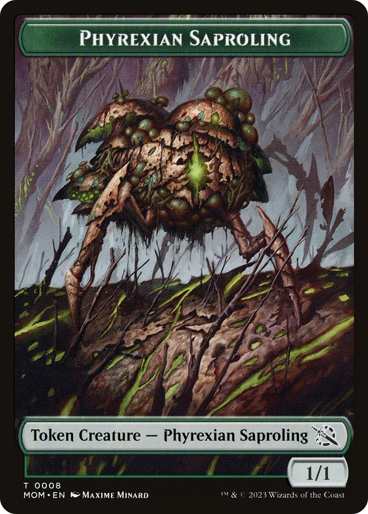 Treasure (20) // Phyrexian Saproling Double-Sided Token [March of the Machine Tokens] | Fandemonia Ltd