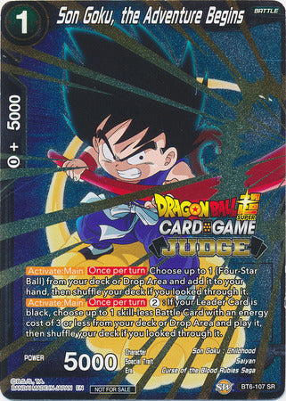 Son Goku, the Adventure Begins (BT6-107) [Judge Promotion Cards] | Fandemonia Ltd