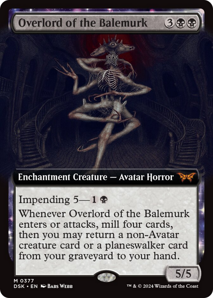 Overlord of the Balemurk (Extended Art) [Duskmourn: House of Horror] | Fandemonia Ltd