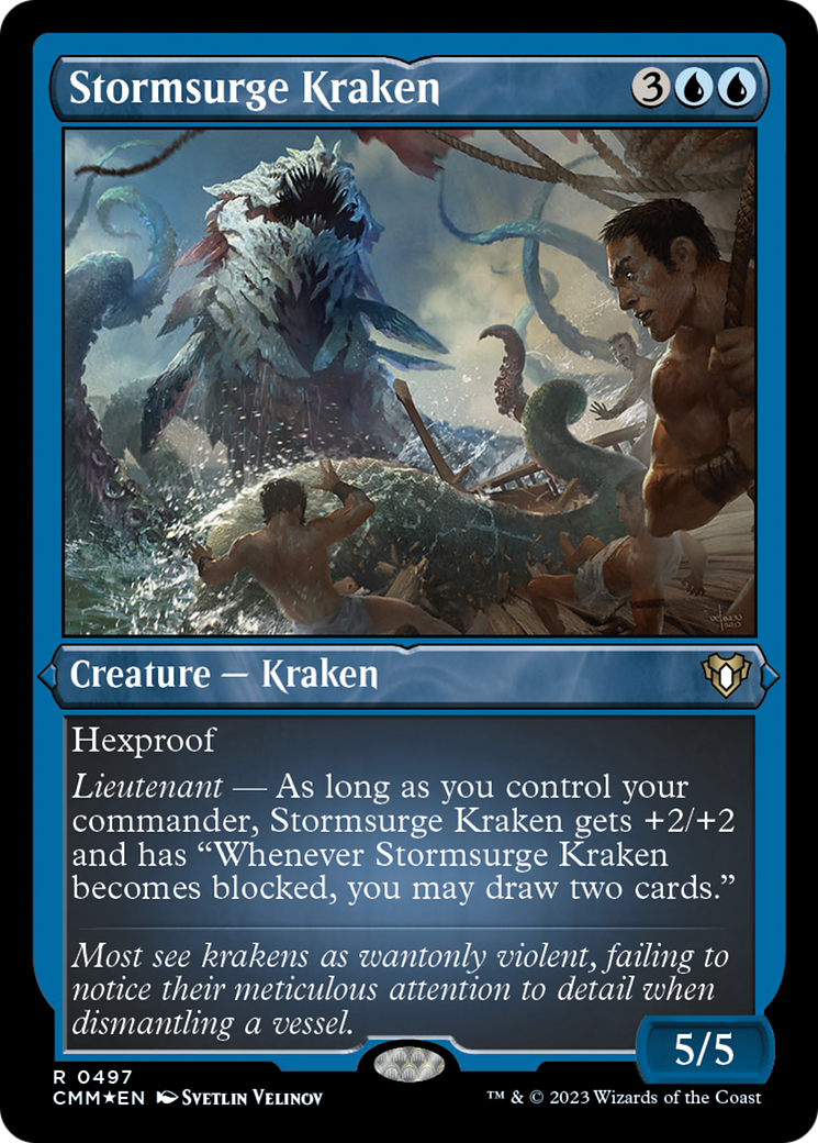 Stormsurge Kraken (Foil Etched) [Commander Masters] | Fandemonia Ltd