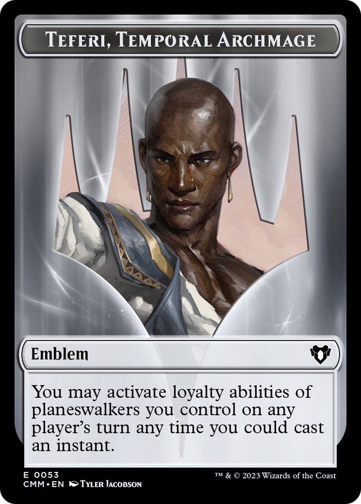 Teferi, Temporal Archmage Emblem [Commander Masters Tokens] | Fandemonia Ltd