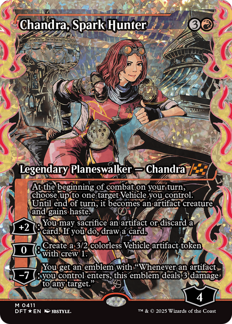 Chandra, Spark Hunter (Showcase) (Fracture Foil) [Aetherdrift] | Fandemonia Ltd