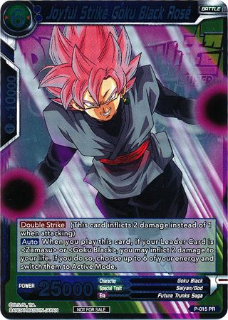 Joyful Strike Goku Black Rose (Metallic Foil) (Event Pack 2018) (P-015) [Promotion Cards] | Fandemonia Ltd