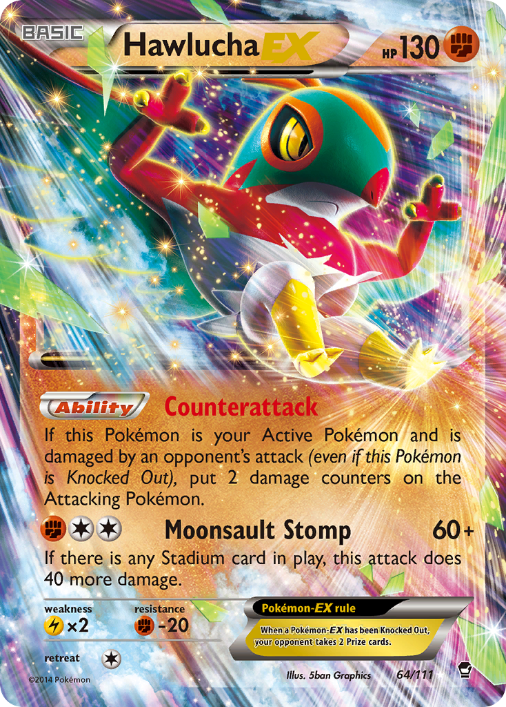 Hawlucha EX (64/111) [XY: Furious Fists] | Fandemonia Ltd