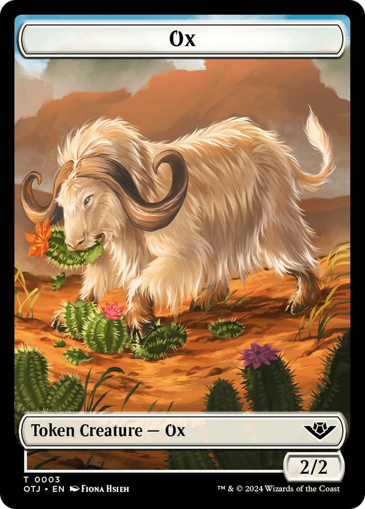 Ox Token [Outlaws of Thunder Junction Tokens] | Fandemonia Ltd