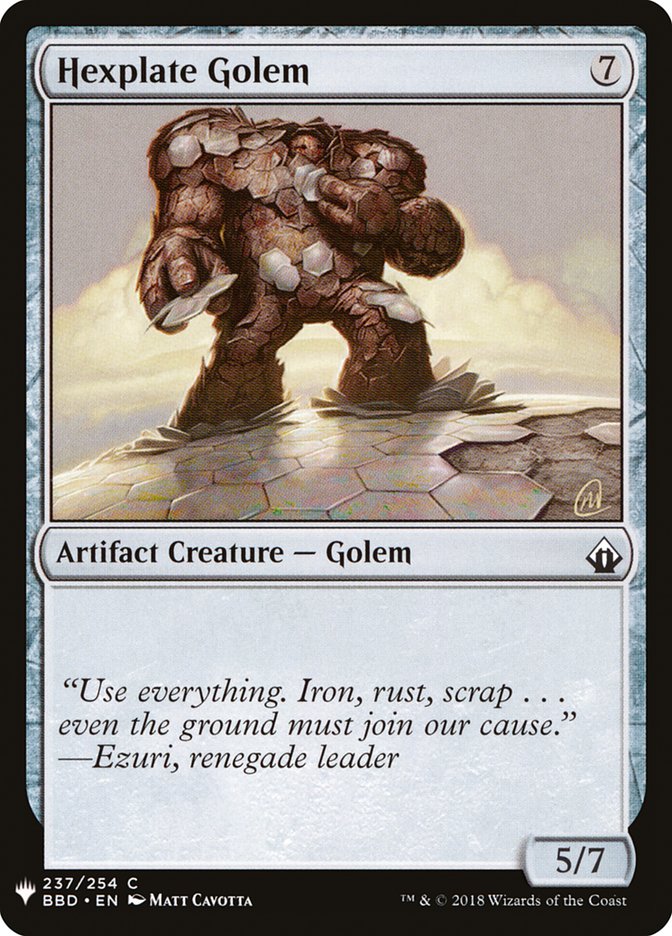 Hexplate Golem [Mystery Booster] | Fandemonia Ltd