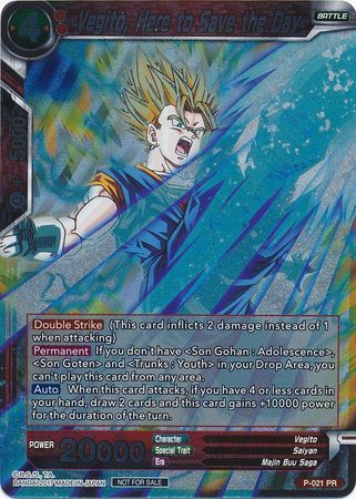 Vegito, Here to Save the Day (P-021) [Promotion Cards] | Fandemonia Ltd