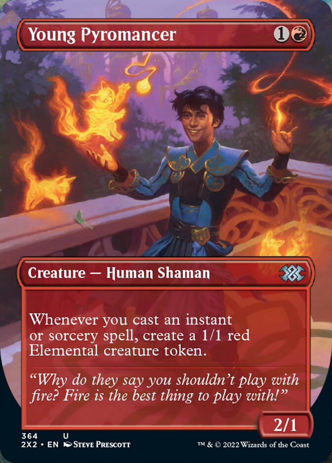 Young Pyromancer (Borderless Alternate Art) [Double Masters 2022] | Fandemonia Ltd