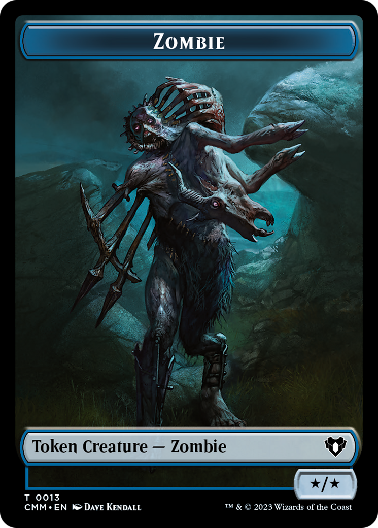 Spirit (0039) // Zombie (0013) Double-Sided Token [Commander Masters Tokens] | Fandemonia Ltd