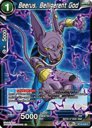 Beerus, Belligerent God (BT16-038) [Realm of the Gods] | Fandemonia Ltd