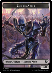 Human Warrior // Zombie Army Double-Sided Token [Commander Masters Tokens] | Fandemonia Ltd