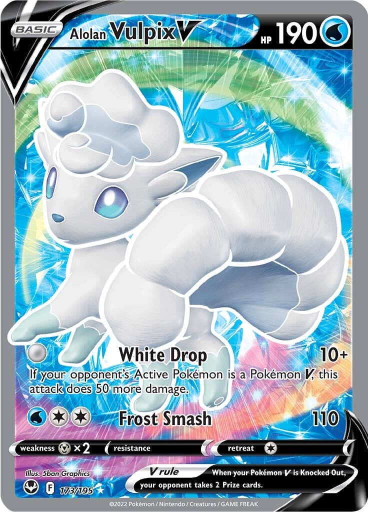 Alolan Vulpix V (173/195) [Sword & Shield: Silver Tempest] | Fandemonia Ltd