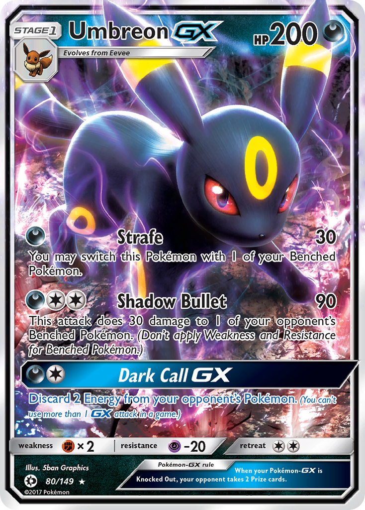 Umbreon GX (80/149) [Sun & Moon: Base Set] | Fandemonia Ltd