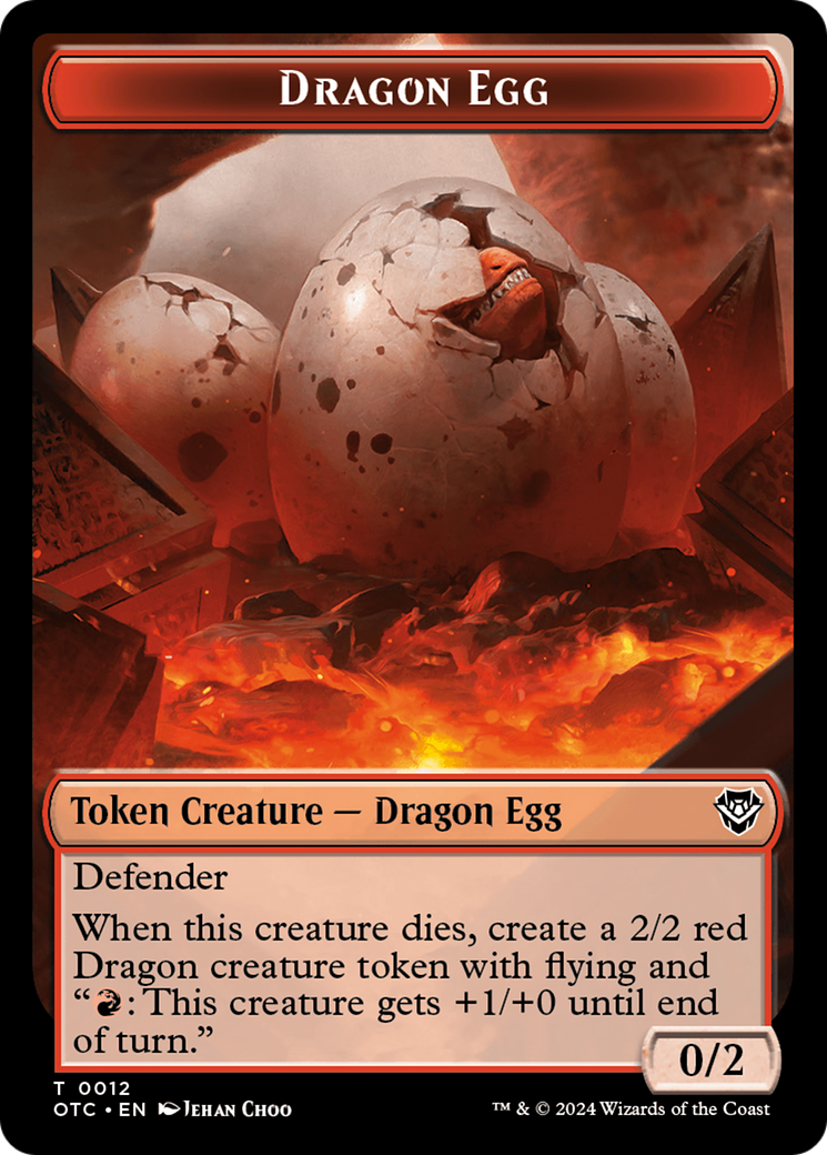 Dragon Egg // Dragon Double-Sided Token [Outlaws of Thunder Junction Commander Tokens] | Fandemonia Ltd