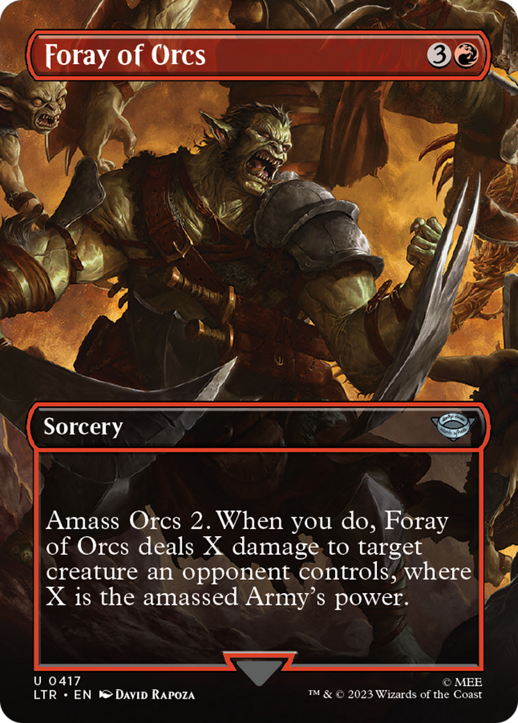 Foray of Orcs (Borderless Alternate Art) [The Lord of the Rings: Tales of Middle-Earth] | Fandemonia Ltd