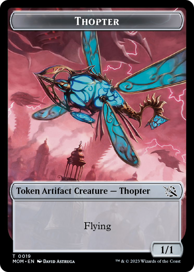 Treasure (21) // Thopter Double-Sided Token [March of the Machine Tokens] | Fandemonia Ltd