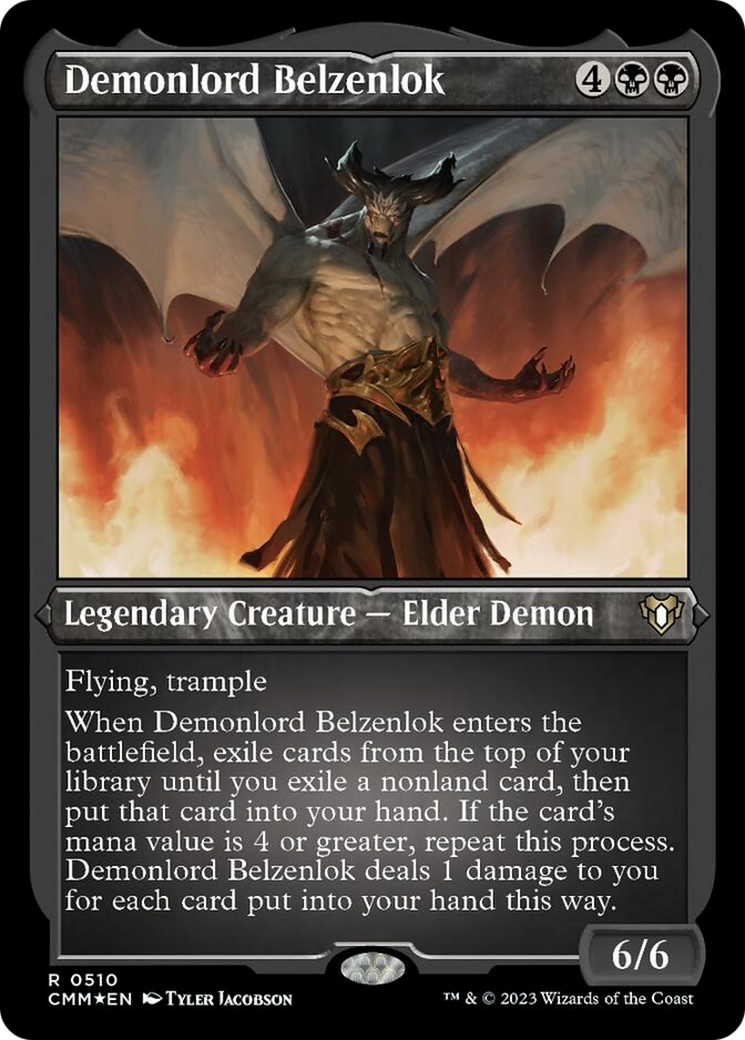 Demonlord Belzenlok (Foil Etched) [Commander Masters] | Fandemonia Ltd