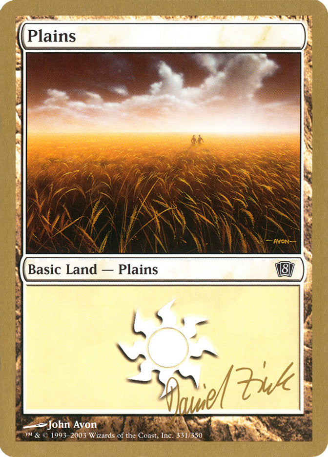 Plains (dz331) (Daniel Zink) [World Championship Decks 2003] | Fandemonia Ltd