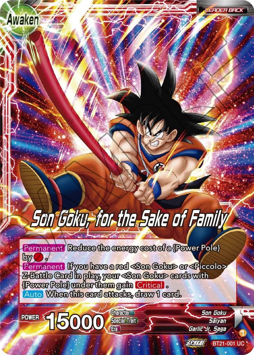 Son Goku // Son Goku, for the Sake of Family (BT21-001) [Wild Resurgence] | Fandemonia Ltd