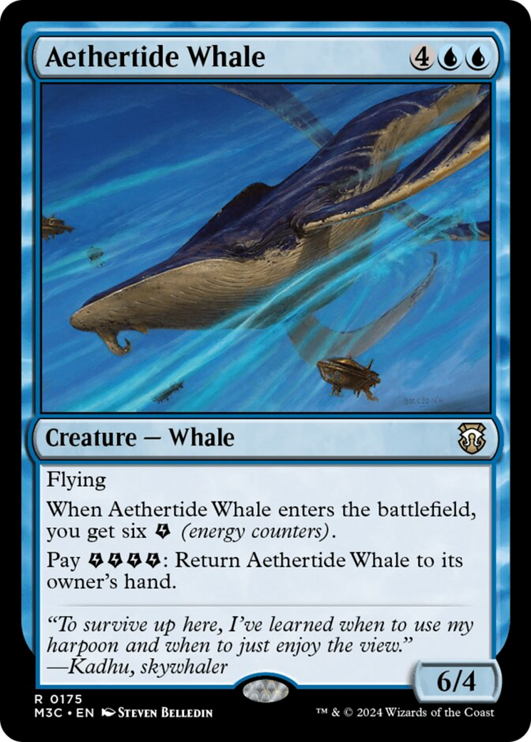 Aethertide Whale (Ripple Foil) [Modern Horizons 3 Commander] | Fandemonia Ltd