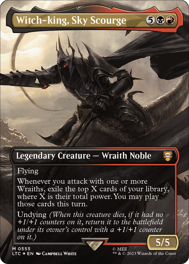 Witch-king, Sky Scourge (Borderless) (Surge Foil) [The Lord of the Rings: Tales of Middle-Earth Commander] | Fandemonia Ltd