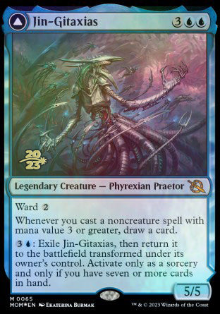 Jin-Gitaxias // The Great Synthesis [March of the Machine Prerelease Promos] | Fandemonia Ltd