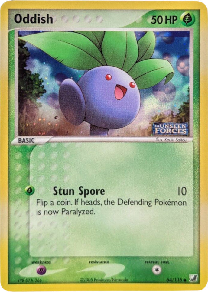 Oddish (64/115) (Stamped) [EX: Unseen Forces] | Fandemonia Ltd