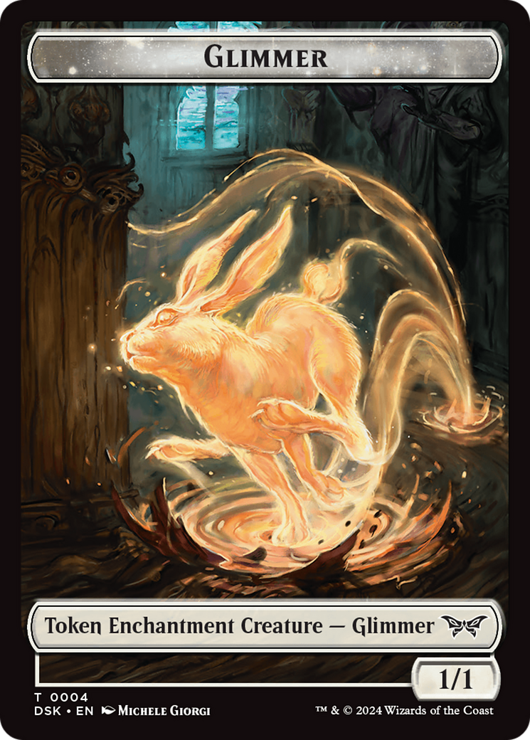 Glimmer // Gremlin Double-Sided Token [Duskmourn: House of Horror Tokens] | Fandemonia Ltd