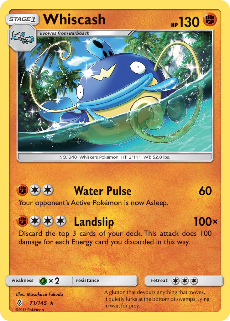 Whiscash (71/145) [Sun & Moon: Guardians Rising] | Fandemonia Ltd