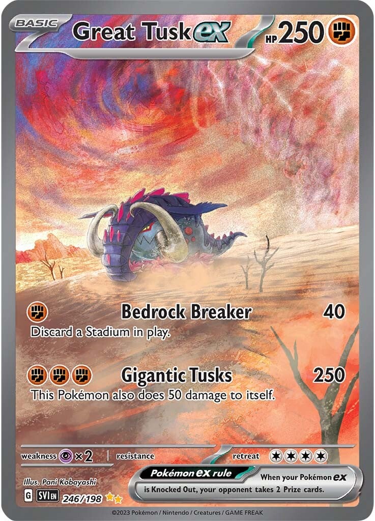 Great Tusk ex (246/198) [Scarlet & Violet: Base Set] | Fandemonia Ltd