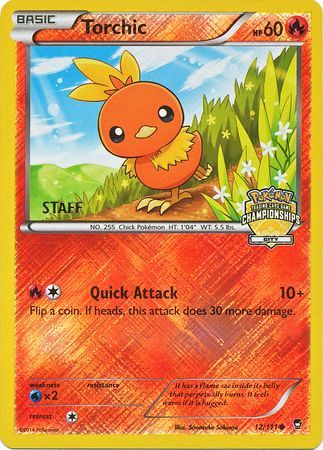 Torchic (12/111) (City Championship Promo Staff) [XY: Furious Fists] | Fandemonia Ltd