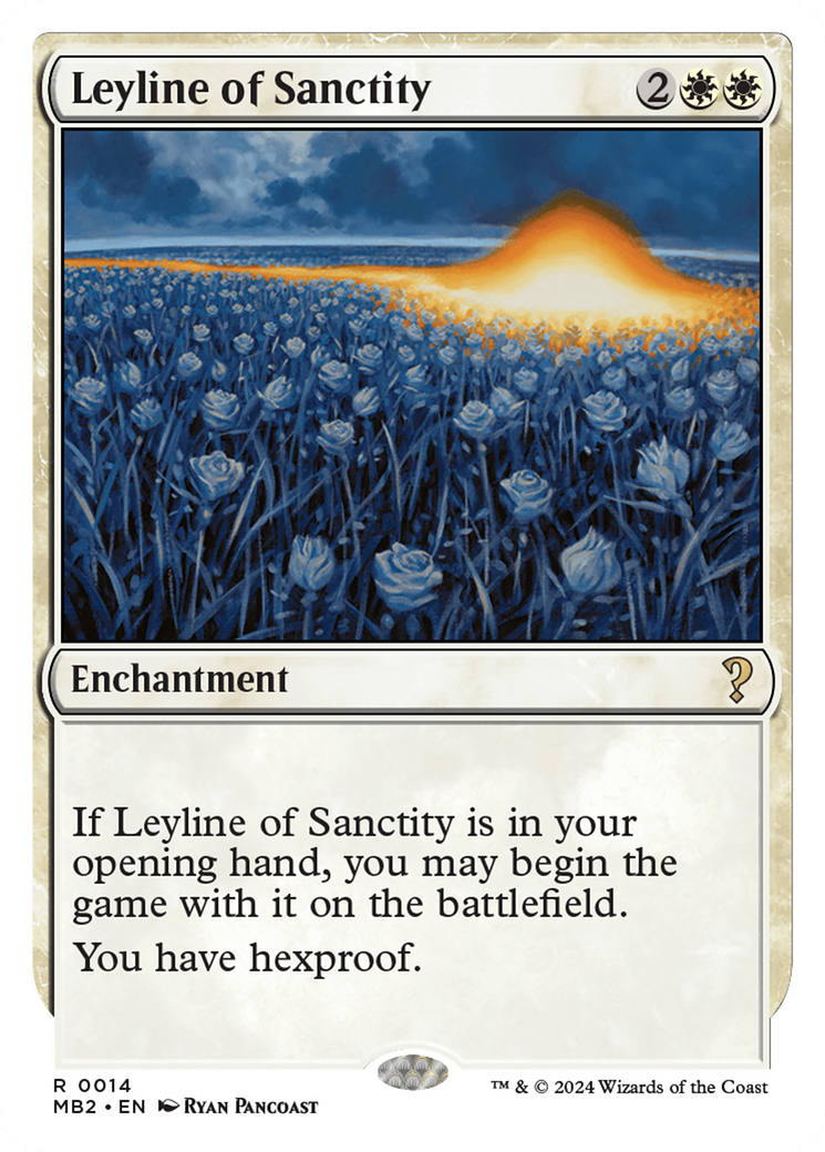 Leyline of Sanctity (White Border) [Mystery Booster 2] | Fandemonia Ltd