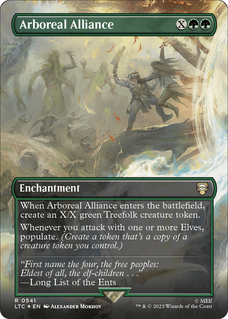 Arboreal Alliance (Borderless) (Surge Foil) [The Lord of the Rings: Tales of Middle-Earth Commander] | Fandemonia Ltd