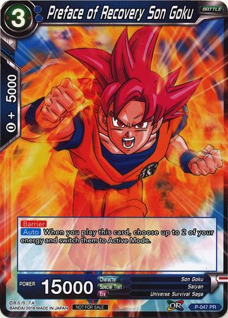 Preface of Recovery Son Goku (P-047) [Promotion Cards] | Fandemonia Ltd