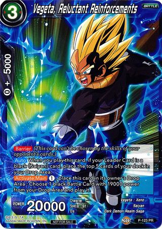 Vegeta, Reluctant Reinforcements (Power Booster) (P-123) [Promotion Cards] | Fandemonia Ltd