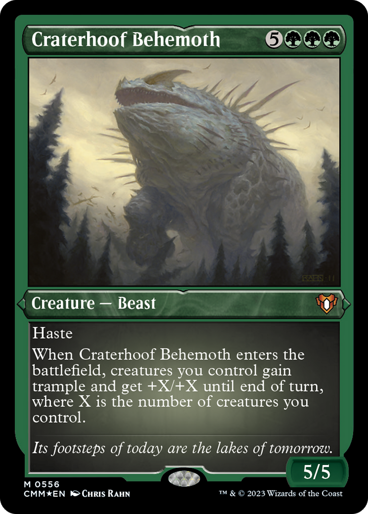 Craterhoof Behemoth (Foil Etched) [Commander Masters] | Fandemonia Ltd