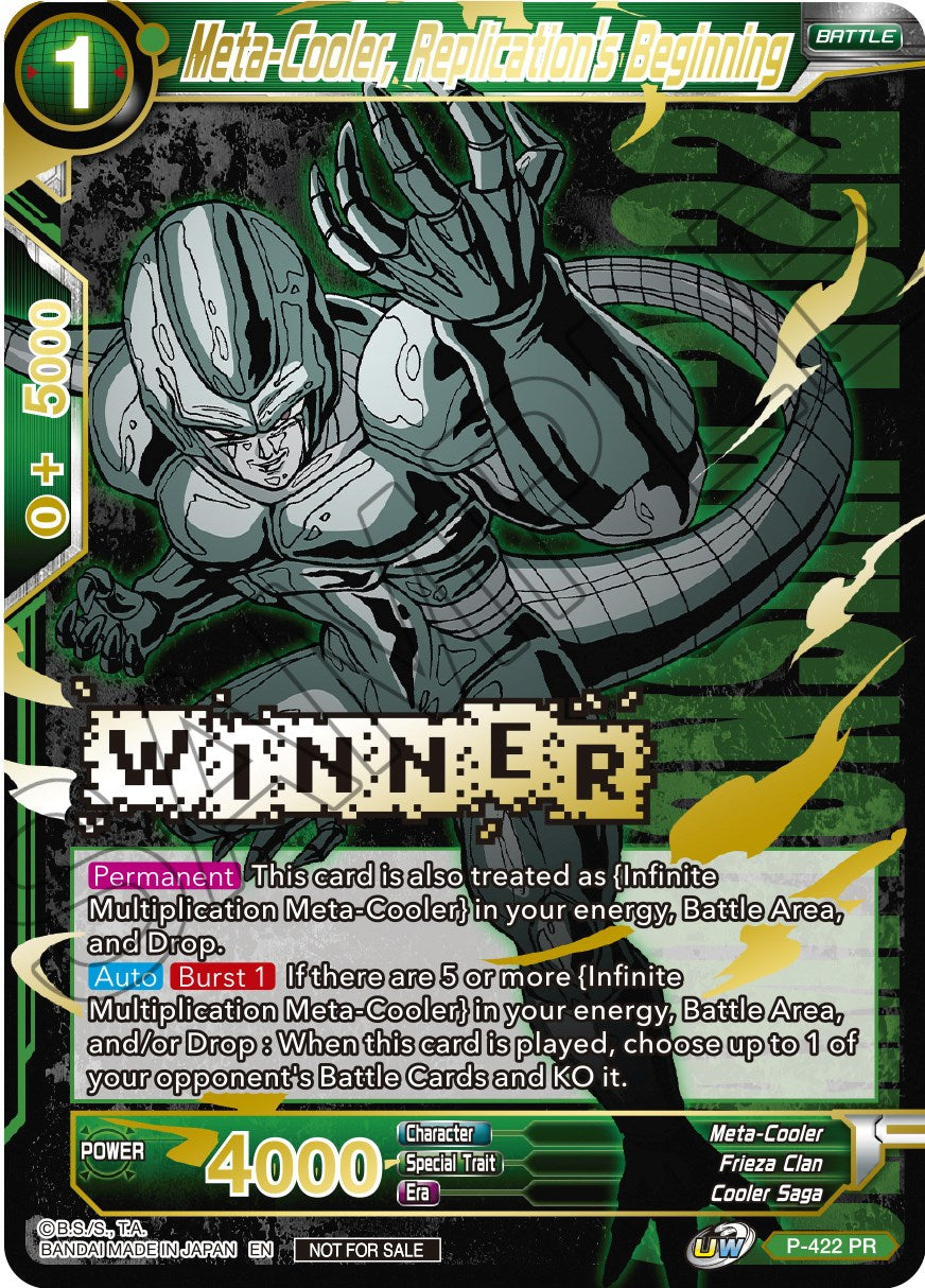 Meta-Cooler, Replication's Beginning (Championship Pack 2022 Vol.2) (Winner Gold Stamped) (P-422) [Promotion Cards] | Fandemonia Ltd