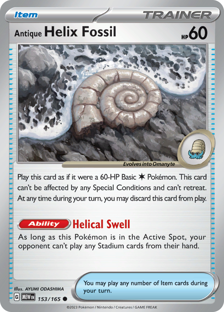 Antique Helix Fossil (153/165) [Scarlet & Violet: 151] | Fandemonia Ltd