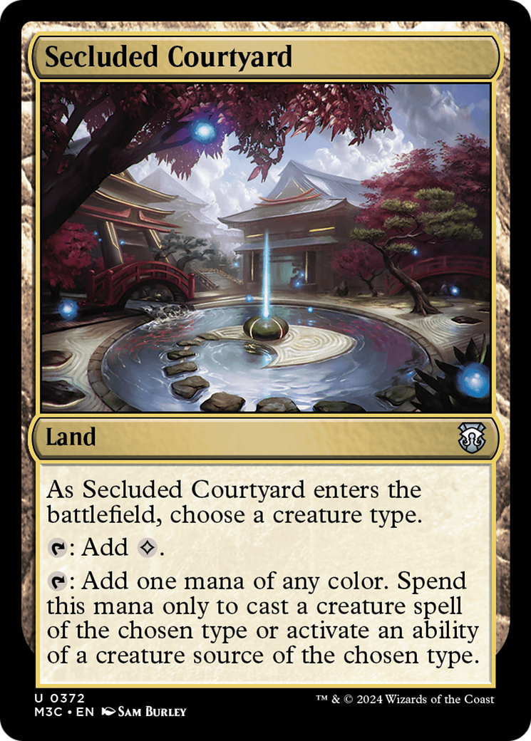 Secluded Courtyard (Ripple Foil) [Modern Horizons 3 Commander] | Fandemonia Ltd