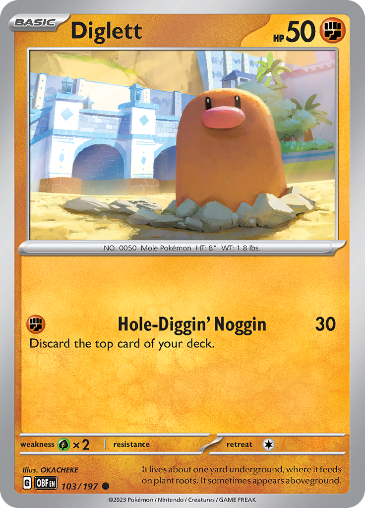 Diglett (103/197) [Scarlet & Violet: Obsidian Flames] | Fandemonia Ltd